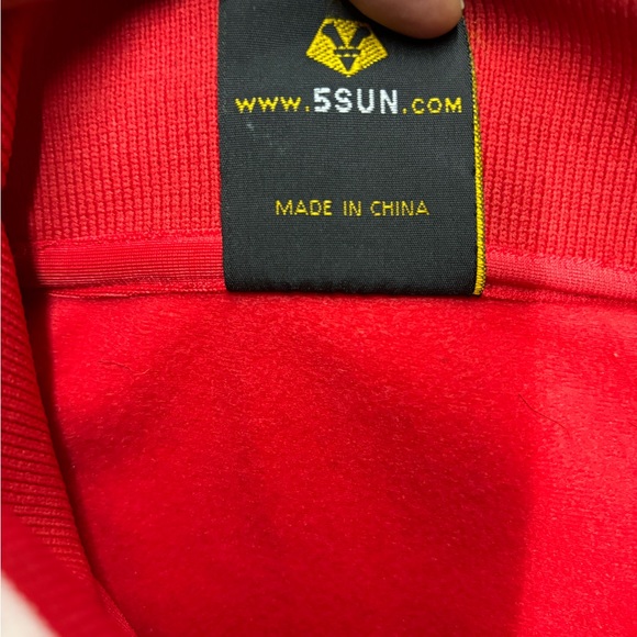 5sun Fifth Sun Futbol Track Jacket Germany Soccer Team  Full Zip Red Mens Small - Picture 7 of 10